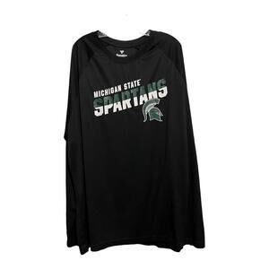 Fanatics Mens Black Michigan St. Spartans Soft Long Sleeve Shirt 3XL